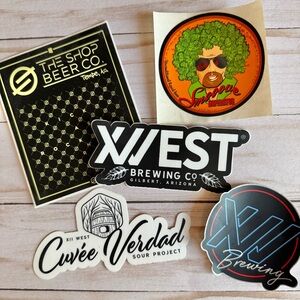 Arizona Breweries Sticker Lot of 5 NEW Vinyl Stickers